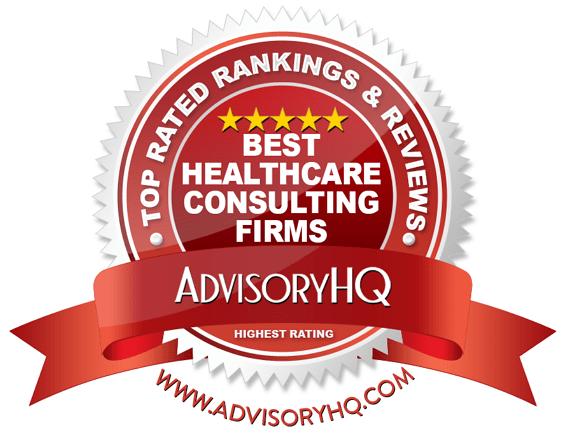 Best Healthcare Consulting Firms Red Award Emblem