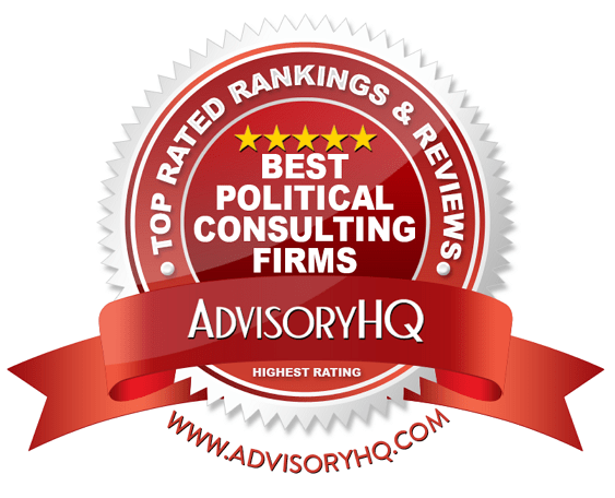 Best Political Consulting Firms Red Award Emblem