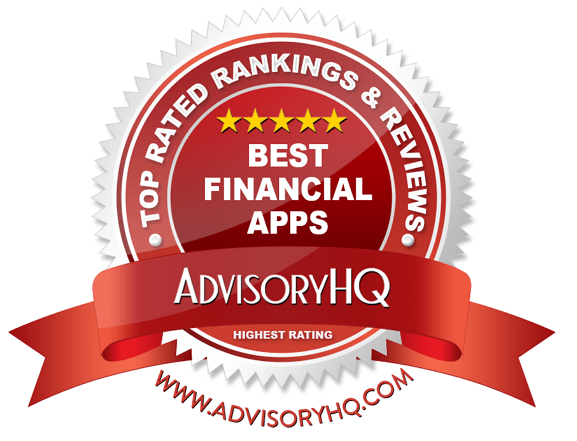 Red Award Emblem for Best Financial App Red Award Emblem