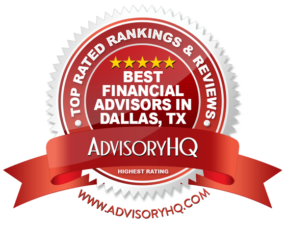 Best Financial Advisors in Dallas, TX Red Award Emblem