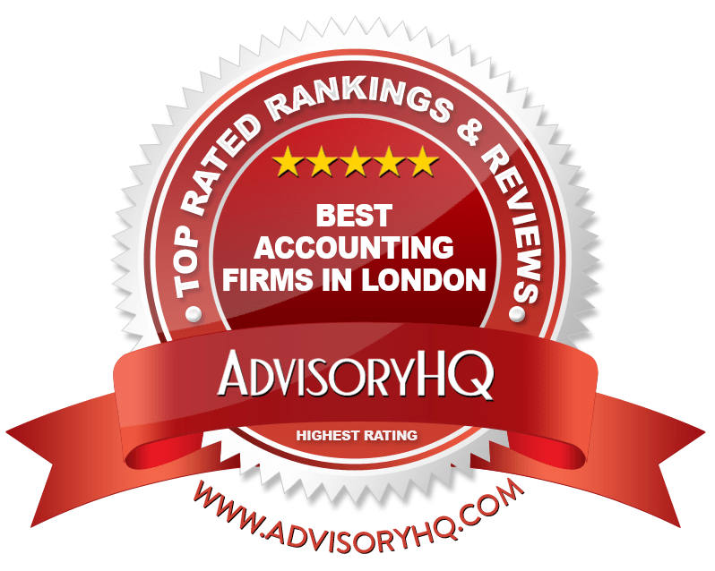 Red Award Emblem for Best Accounting Firms In London