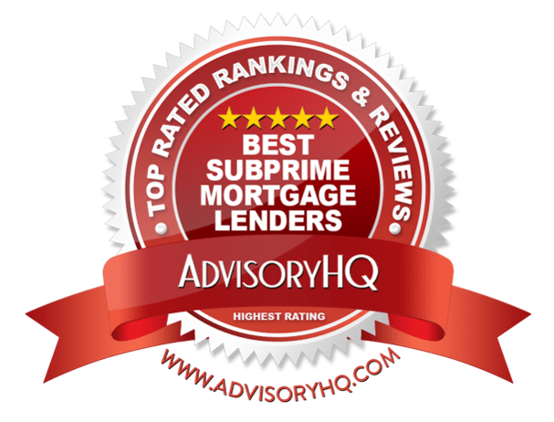best subprime mortgage lenders red award emblem