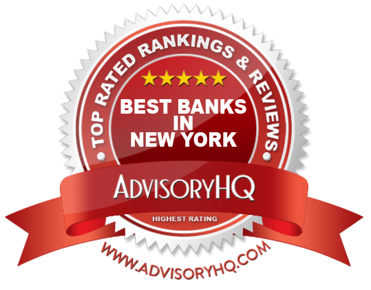 Best Banks in New York Red Award Emblem
