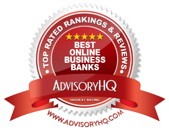 Best Online Business Banks Red Award Emblem