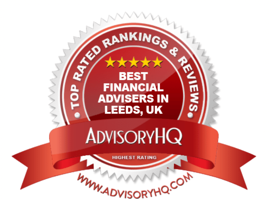 Best Financial Advisers in Leeds, UK Red Award Emblem