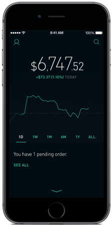 checking best stock trading app on a mobile