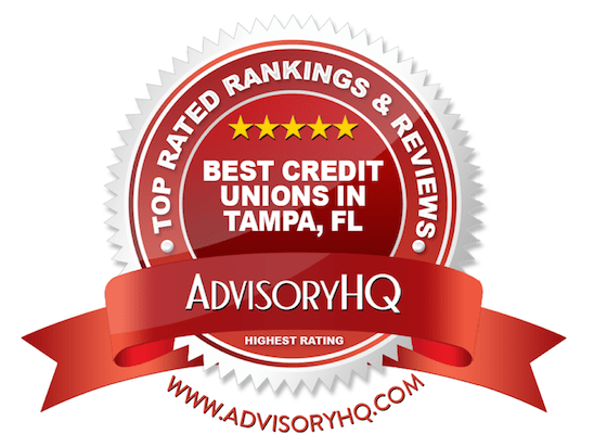 Best Credit Unions in Tampa, FL Red Award Emblem
