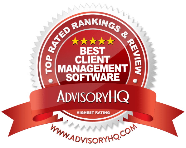 Best Client Management Software Red Award Emblem