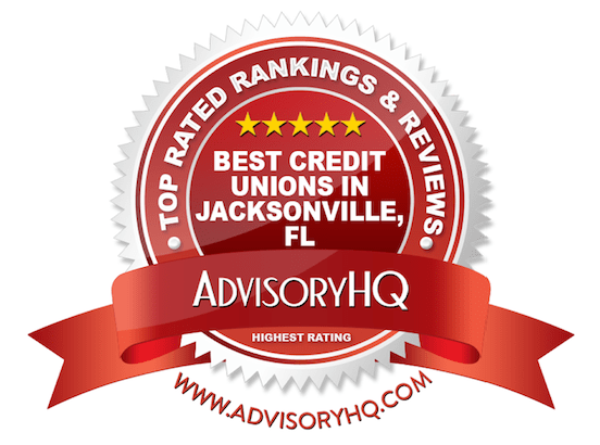 Best Credit Unions in Jacksonville, FL Red Award Emblem