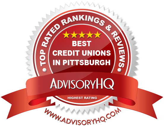Best Credit Unions in Pittsburgh Red Award Emblem