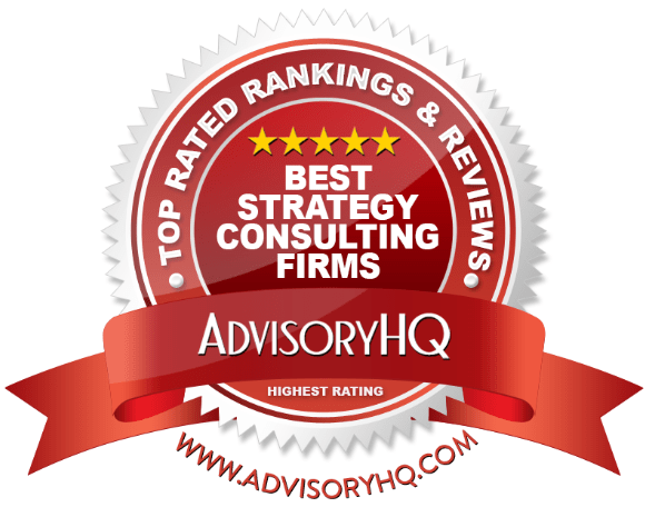 Best Strategy Consulting Firms Red Award Emblem