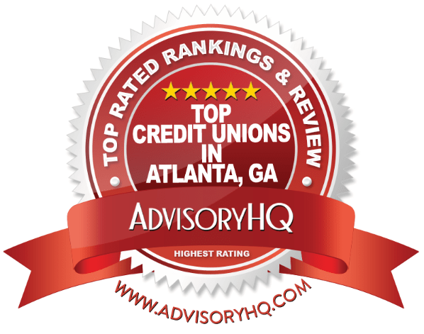 Top Credit Unions in Atlanta, GA Red Award Emblem