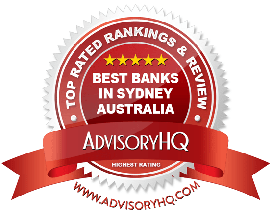 Best Banks in Sydney Australia Red Award Emblem
