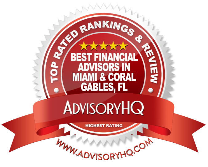 Red Award Emblem for - best Miami Florida financial advisor