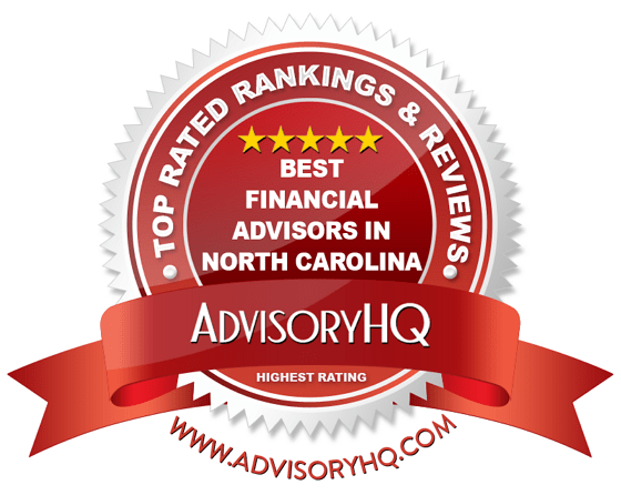 Best Financial Advisors in North Carolina Red Award Emblem