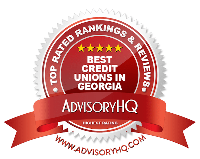 Best Credit Unions in Georgia Red Award Emblem