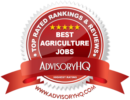 Red Award Emblem for Best Agriculture Jobs