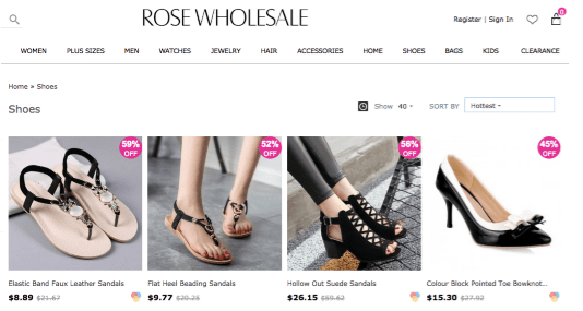 Rose Wholesale popular shoe stores
