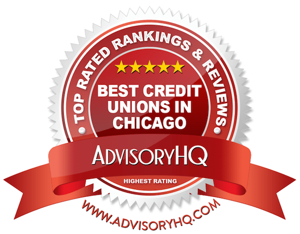 Best Credit Unions in Chicago Red Award Emblem