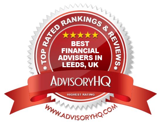 Best Financial Advisers in Leeds, UK Red Award Emblem