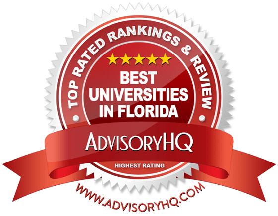Best Universities In Florida Red Award Emblem