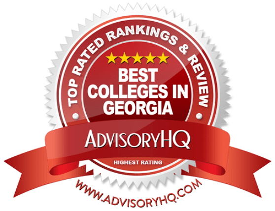 Best Colleges in Georgia Red Award Emblem