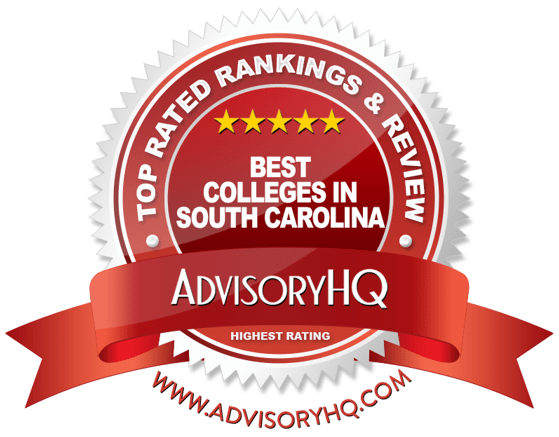Best Colleges in South Carolina Red Award Emblem