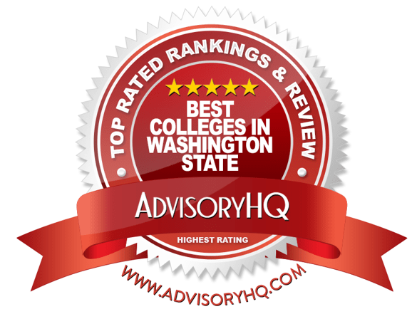 Best Colleges in Washington State Red Award Emblem