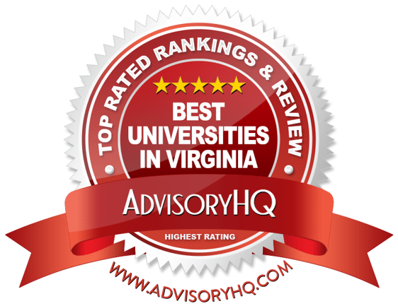 Best Universities in Virginia Red Award Emblem