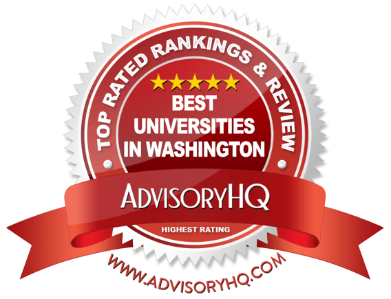 Best Universities in Washington Red Award Emblem