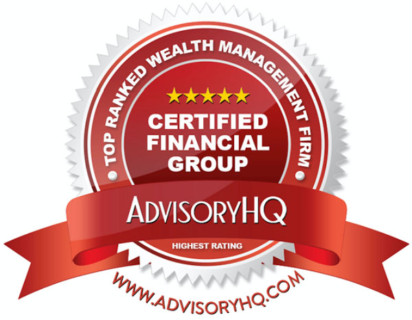 Red Award Emblem for Certified Financial Group