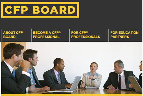 a screenshot from the CFP Board website showing six financial planners discussing in a room over a wood table representing tips on passing the certified financial planner (CFP) exam. Sourced from cfp.net