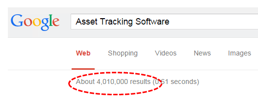 Google Search for keyword Asset Tracking Software