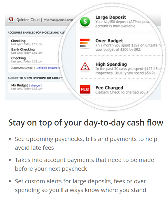 Quicken - Stay on top of your day-to-day cash flow