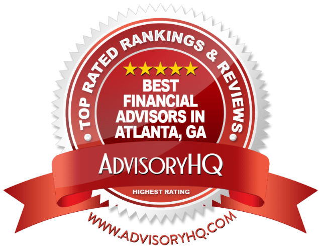 Best Financial Advisors in Atlanta, GA Red Award Emblem