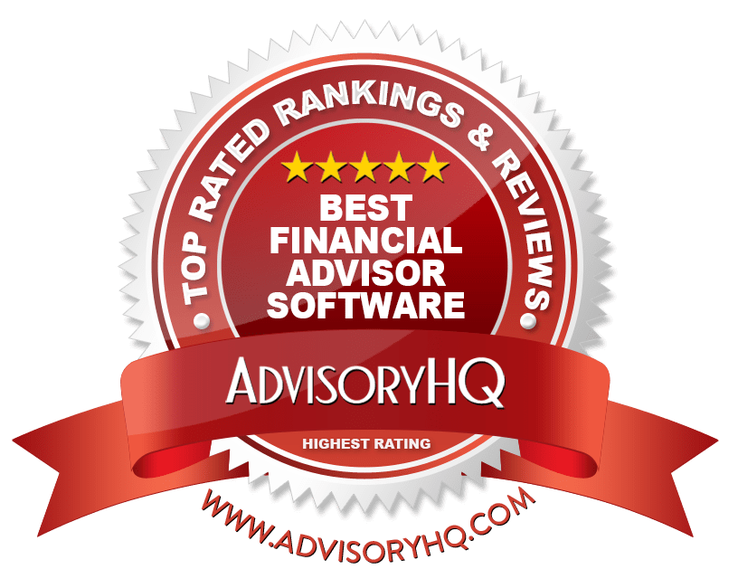 Best Financial Advisor Software Red Award Emblem