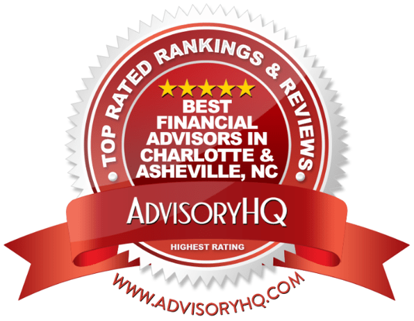 Best Financial Advisors in Charlotte & Asheville, NC Red Award Emblem