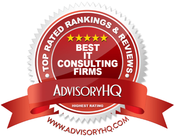 Best IT Consulting Firms Red Award Emblem