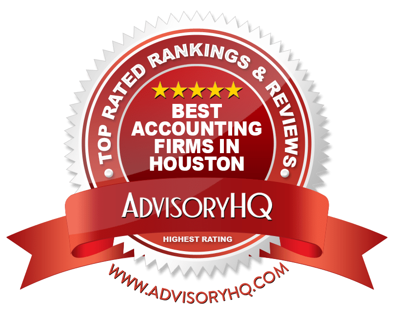 Red Award Emblem for Best Accounting Firms in Houston