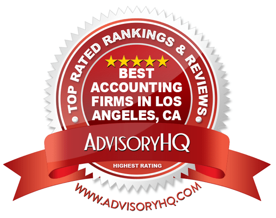 Best Accounting Firms in Los Angeles, CA Red Award Emblem