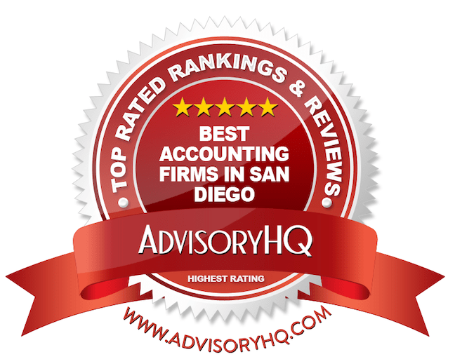 Best Accounting Firms in San Diego Red Award Emblem