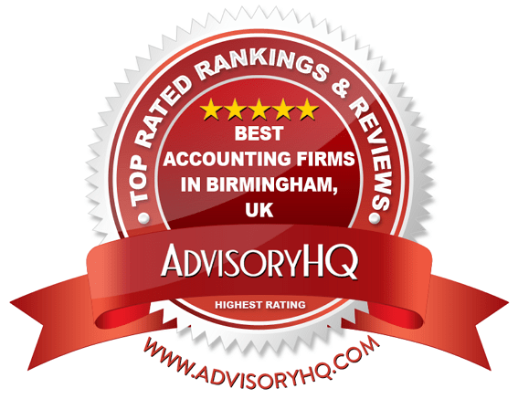 Best Accounting Firms in Birmingham, UK Red Award Emblem