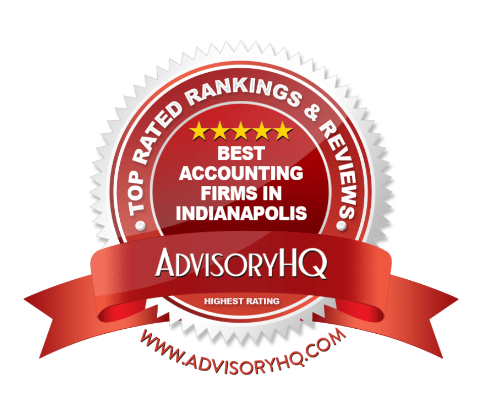 Best Accounting Firms in Indianapolis Red Award Emblem