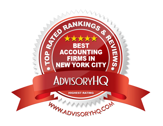 Best Acconting Firms in New York City Red Award Emblem