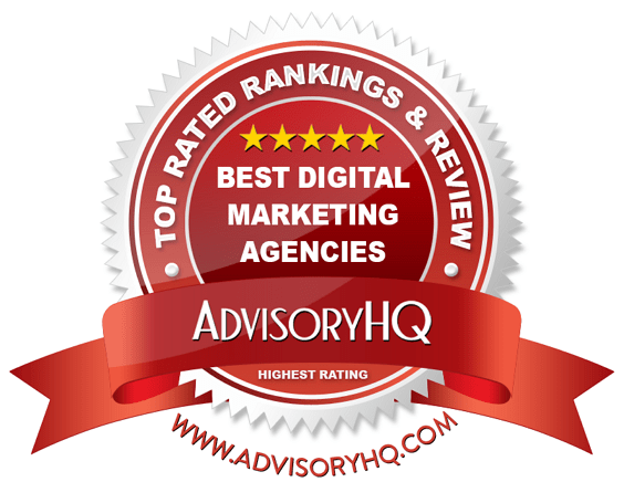 Best Digital Marketing Agencies Red Award Emblem
