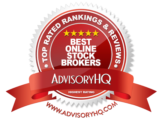 Best Online Stock Brokers Red Award Emblem