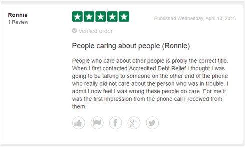 accredited debt relief customer reviews