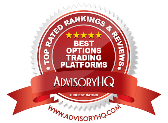best options trading platforms red award emblem