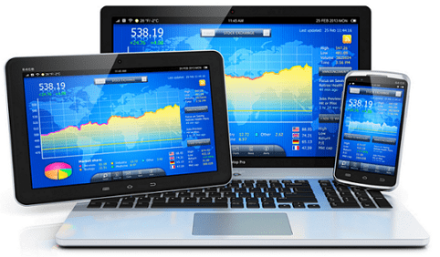 betterment app on a mobile tablet and laptop