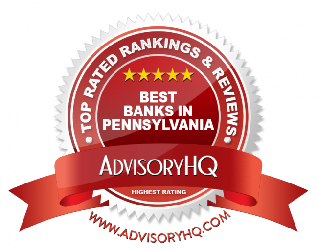 Best Banks in Pennsylvania Red Award Emblem